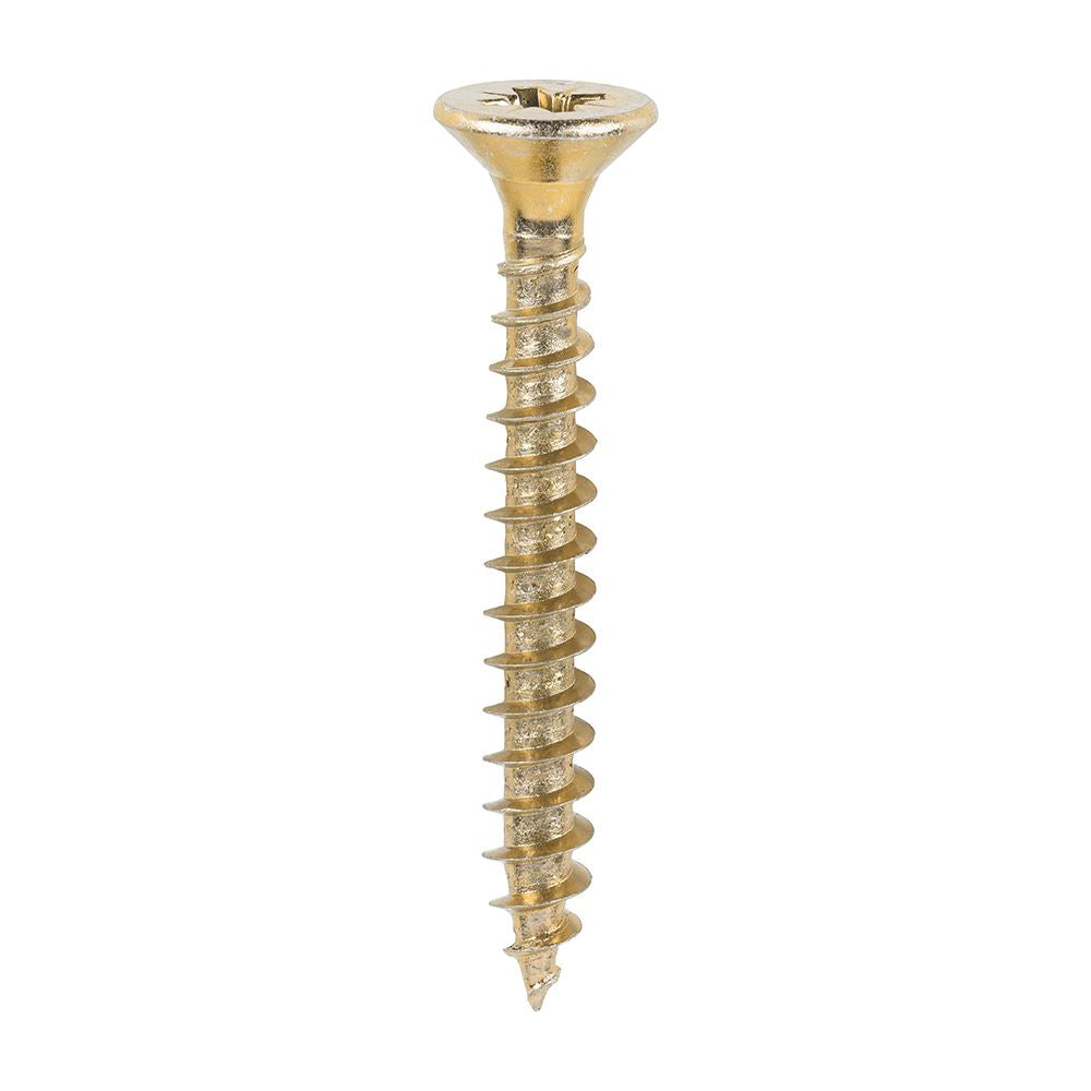 TIMCO Solo Woodscrew PZ3 CSK ZYP 6.0 x 50 Gold Pack 200