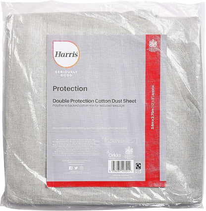 Harris Seriously Good Cotton Rich Dust Sheet Floor Protection 12ft x 9ft | Decorating Tools, Paint Brushes, Rollers & Accessories