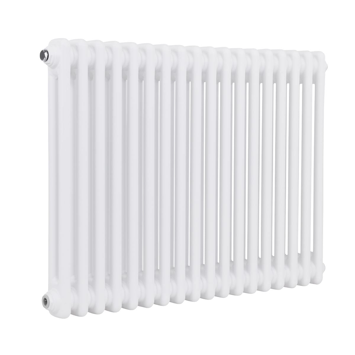 Baridi DH368 Horizontal Traditional 2 Column Radiator 600 x 832mm - White | Steel | Horizontal traditional two column radiator delivers a BTU output