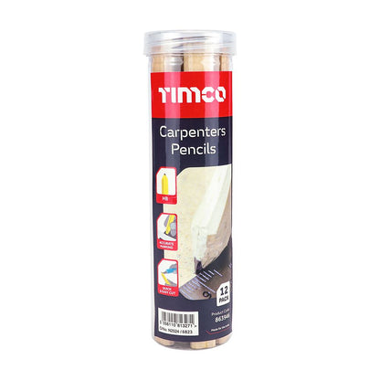 TIMCO Carpenters Pencils 180mm Pack 12