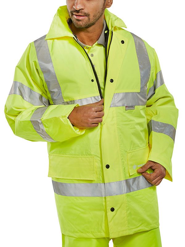 Beeswift 4 In 1 Hi Vis Jacket Bodywarmer Class 3 Waterproof Rail Approved