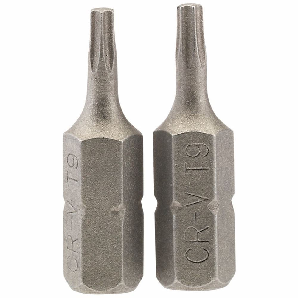 Draper 2PC 25MM T9 S/D BIT 66427 1/4" hex. Draper TX-STARÂ® E Shank Insert Bits
