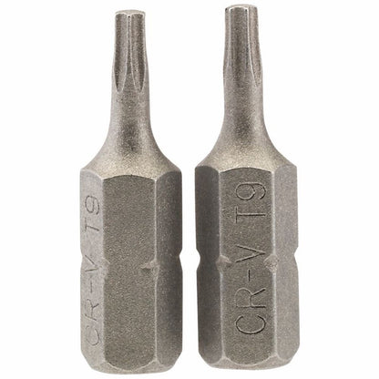 Draper 2PC 25MM T9 S/D BIT 66427 1/4" hex. Draper TX-STARÂ® E Shank Insert Bits