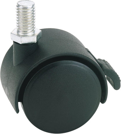 Draper NY./W CASTOR-BOLT/BK.40MM DIA 65465 40mm Twin Nylon Bolt Castor with Brake