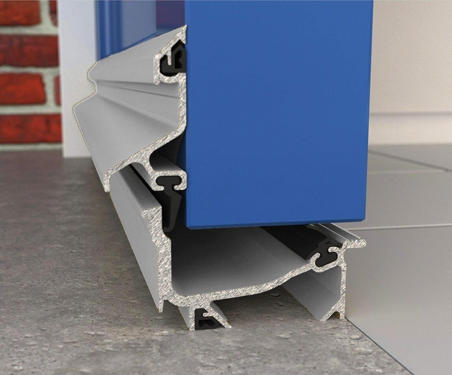 Exitex 914Mm(36") Weatherten Bar Mill Door Rain Deflector Kit Weather Drip Bar