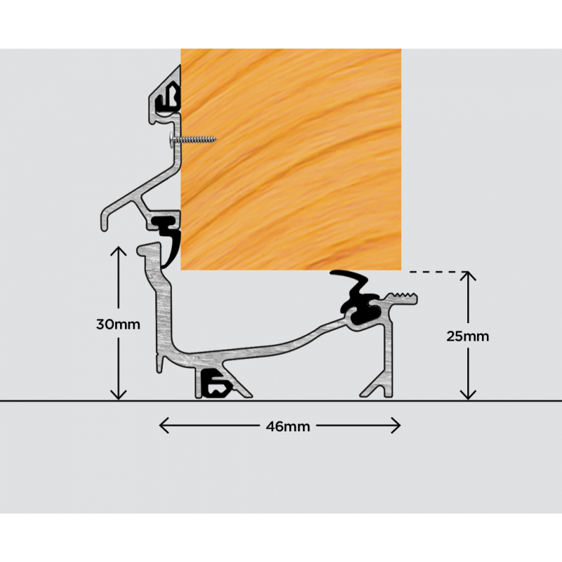 Exitex 914Mm(36") Weatherten Bar Mill Door Rain Deflector Kit Weather Drip Bar