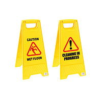 2Work Saf Sign Caution Wet Floor Ylw