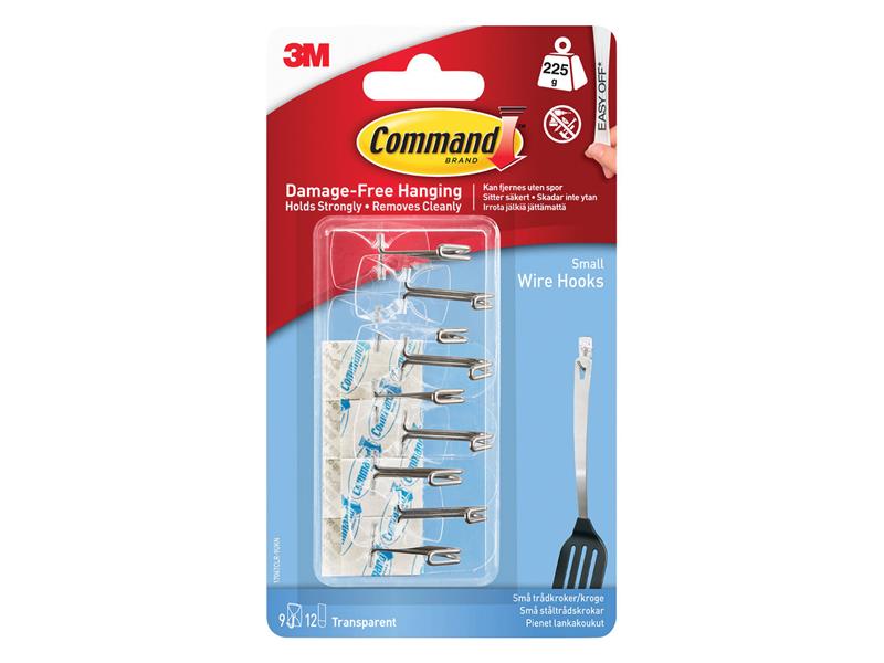 Command� 17067CLR-9 Clear Wire Hooks Value Pack (Pack 9)