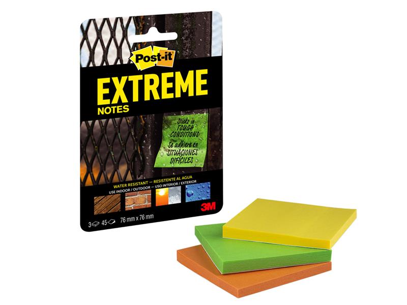 Command� EXT33M-3-UKSP Post-it� Extreme Notes 76 x 76mm (Pack 3)