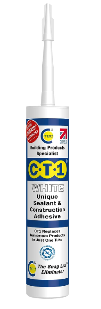 CT1 White TRIBRID Multi-Purpose Sealant & Adhesive 290ml Flexible Odourless