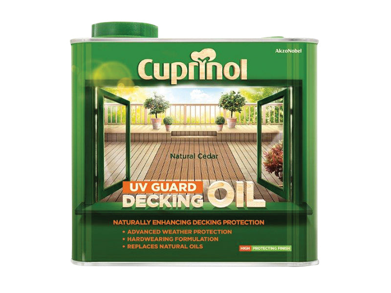 Cuprinol 5122413 UV Guard Decking Oil Natural Cedar 2.5 litre