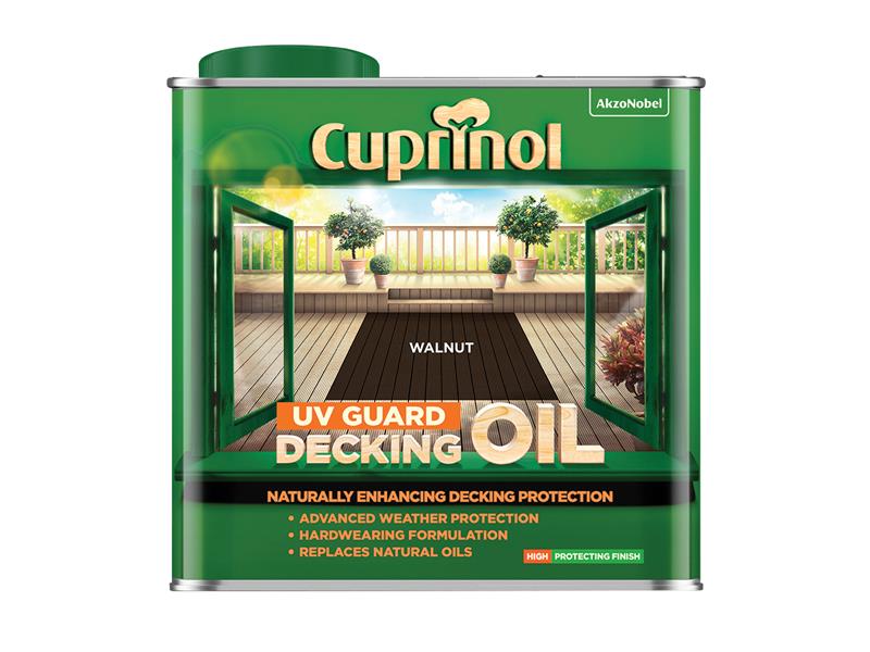 Cuprinol 5380729 UV Guard Decking Oil Walnut 2.5 litre