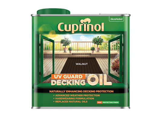 Cuprinol 5380729 UV Guard Decking Oil Walnut 2.5 litre