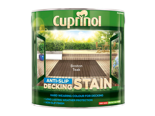 Cuprinol 5092617 Anti-Slip Decking Stain Boston Teak 2.5 litre