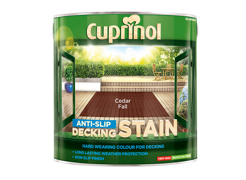 Cuprinol 5092618 Anti-Slip Decking Stain Cedar Fall 2.5 litre