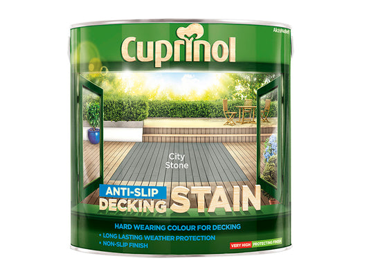 Cuprinol 5122408 Anti-Slip Decking Stain City Stone 2.5 litre