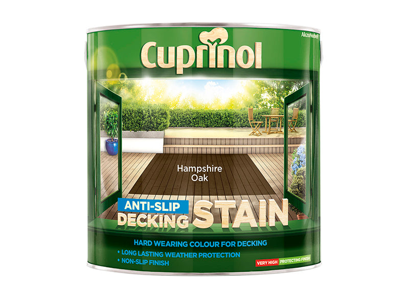 Cuprinol 5092620 Anti-Slip Decking Stain Hampshire Oak 2.5 litre