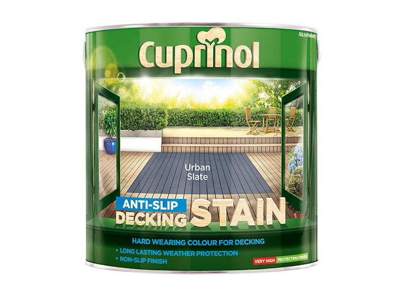 Cuprinol 5122407 Anti-Slip Decking Stain Urban Slate 2.5 litre