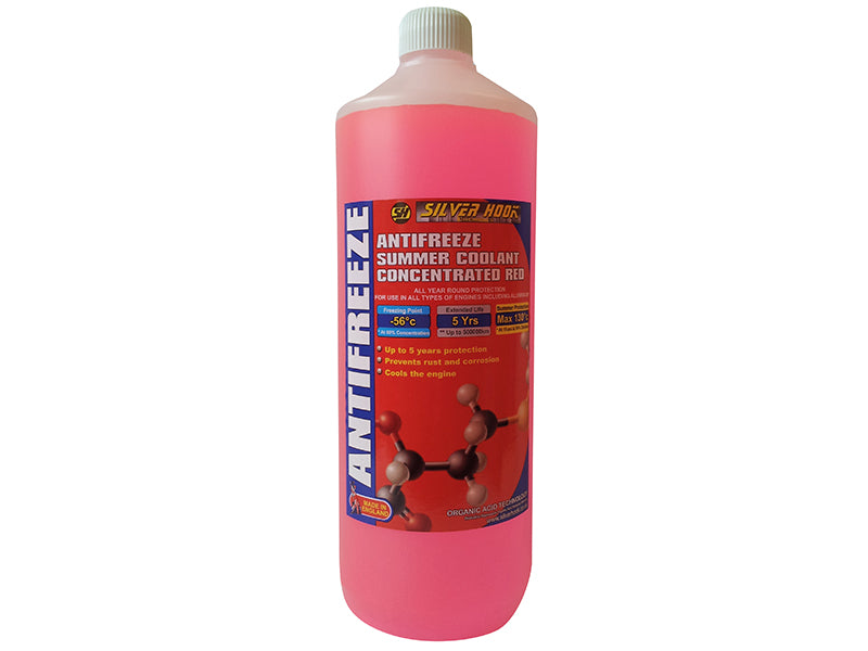 Silverhook SHAR1 Fully Concentrated Antifreeze O.A.T. Red 1 litre