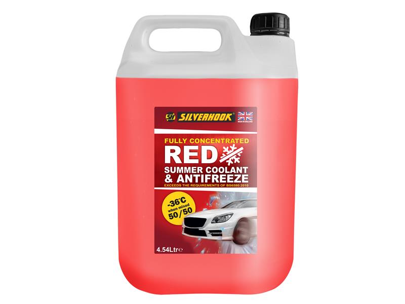 Silverhook SHAR4 Fully Concentrated Antifreeze O.A.T. Red 4.5 litre