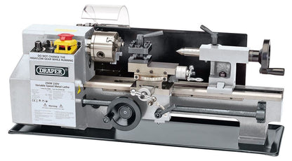 33893 Draper Variable Speed Metal Work Lathe, 250W LATHE-300 Lathes Professional Trade DIY Workshop Garage Use
