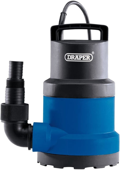 98911 Draper 230V Submersible Clean Water Pump, 108L/min, 250W SWP121 Submersible Water Pumps Professional Trade DIY Workshop Garage Use