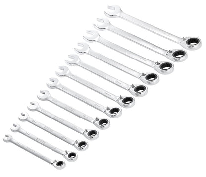 Draper 12PC REV. RATCHING SPANNER SET 27692 27692 HI-TORQÂ® Metric Reversible Ratchet Combination Spanner Set (12 Piece)