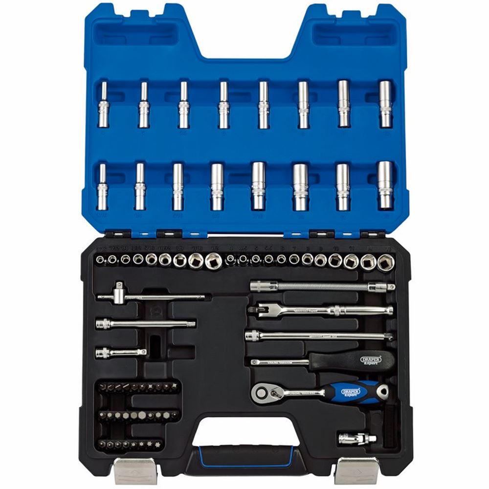 Draper 1/4 SQ.DR 75PC SOCKET SET 16448 1/4 Sq. Dr. MM/AF Combined Socket Set (75 Piece)