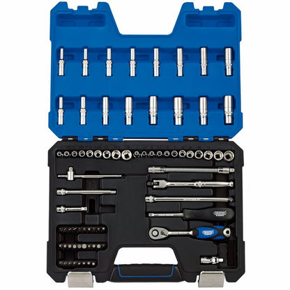 Draper 1/4 SQ.DR 75PC SOCKET SET 16448 1/4 Sq. Dr. MM/AF Combined Socket Set (75 Piece)
