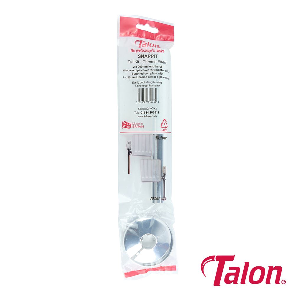 TIMCO Snappit Kit - Chrome 15mm x 200mm x 18mm Pack 2
