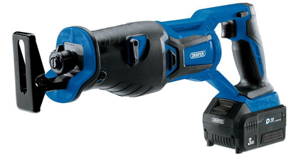 Draper D20 BRUSHLESS RECIP.SAW SET 00593 D20 20V Brushless Reciprocating Saw, 1 x 3.0Ah Battery, 1 x Fast Charger