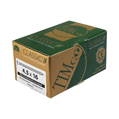 TIMCO Classic Screw PZ2 CSK ZYP 4.5 x 16 Gold Pack 200