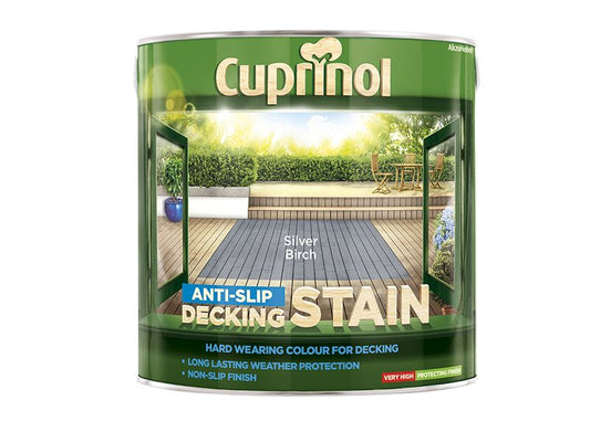 Cuprinol 5122406 Anti-Slip Decking Stain Silver Birch 2.5 litre