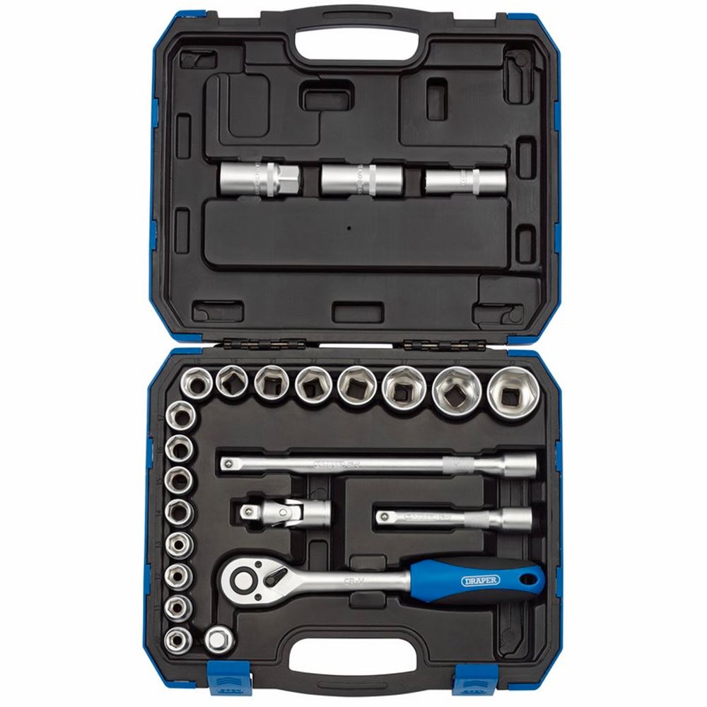 DRAPER 16362 - 1/2" Sq. Dr. Metric Socket Set (24 Piece)