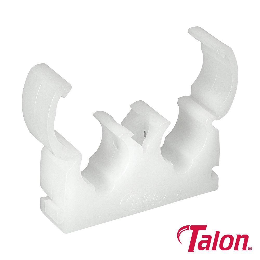 TIMCO Double Hinged Clip - White 15mm White Pack 50