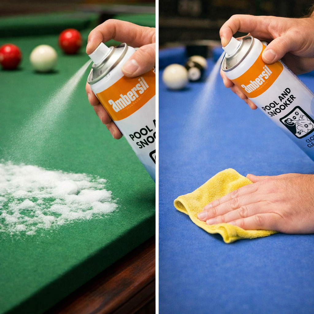 Ambersil 400ml Pool Snooker Table Cloth Cleaner Anti Static Baize Spray