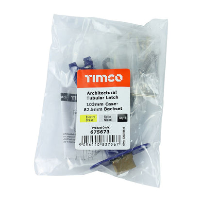 TIMCO Arch Tubular Latch EB & SN 103mm Pack 1