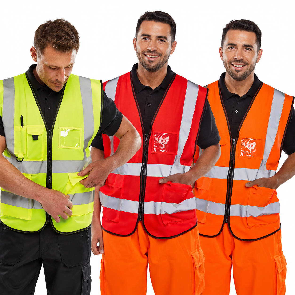 Beeswift WCENGEXEC Executive Hi Vis Vest Multi Pocket Reflective Safety Waistcoat Yellow Orange Red Sizes S-8XL