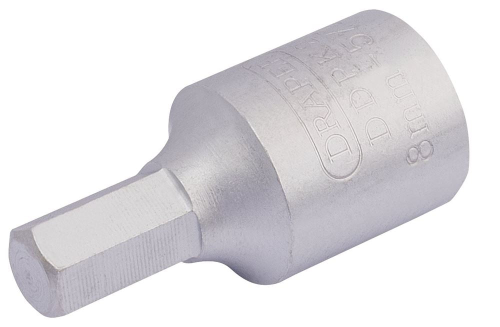 Draper DRAIN PLUG KEY 8MM HEX 38321 8mm - 5/16" Hexagon 3/8 Sq. Dr. Drain Plug Key