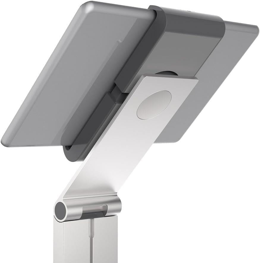 Durable Aluminium Tablet Holder iPad Floor Stand 7-13in Lockable Silver | Durable Tablet Stand for Office, Warehouse and Workplace Use