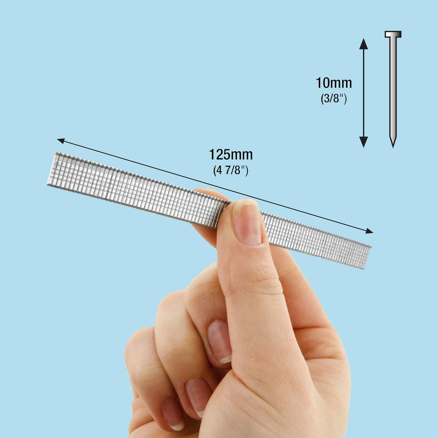 Tacwise 0392 Type 18G 10 mm Brad Nails Galvanised Pack of 5000 for Nail Staple Guns Trade Fixing