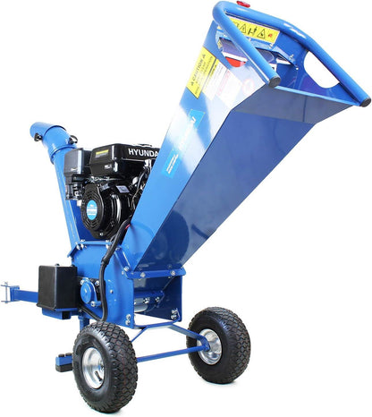 Hyundai HYCH7070E-2 Petrol Wood Chipper 212cc 7hp 70mm Capacity Electric Start Garden Shredder Mulcher Garden Shredder Mulcher