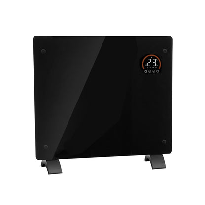 Baridi DH135 Electric Glass Panel Heater, 1000W, Wi-Fi Enabled, Black - DH135 | 230V 50Hz, Thermostat | Add the heater to either the TUYA or Smartlife