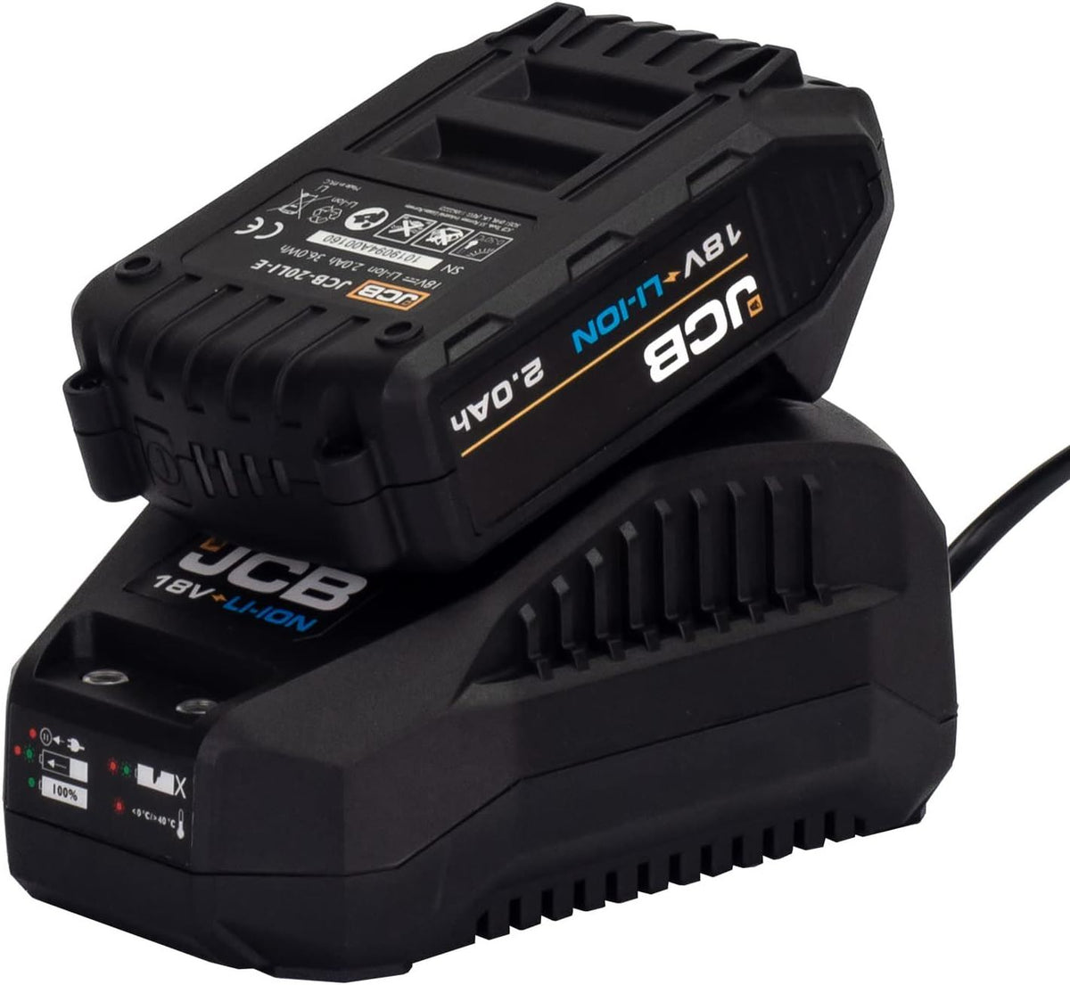 JCB JCB-18CD-2XB Combi Drill 2.0Ah 2.4A 18V Hammer Drill Driver Cordless Drill