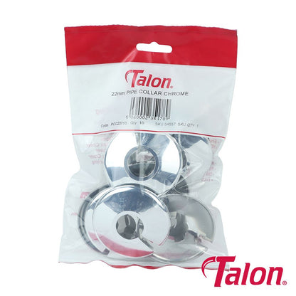 TIMCO Pipe Collar - Chrome 22mm Pack 10