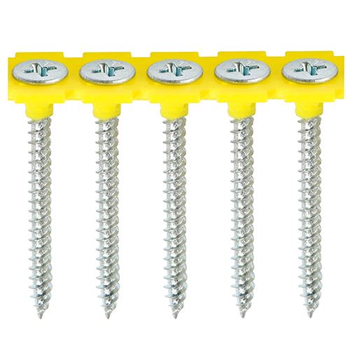 TIMCO Collated Drywall Fine Thread Bugle Head Silver Screws - 3.5 x 32 Box OF 1000 - 00032COLDZYS