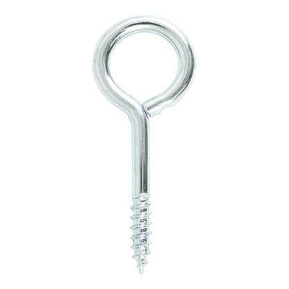 TIMCO Screw Eyes - BZP 40mm Silver Pack 10