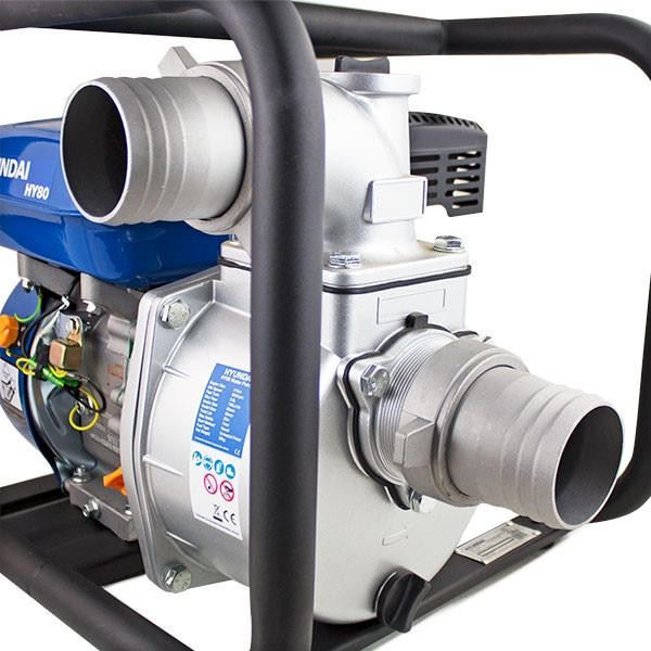 Hyundai HY80 Petrol Water Pump 212cc 3in 80mm Clean Water 966L/min 28m Head 6.5hp Professional Transfer Pump Drainage Pump Drainage Transfer Pump