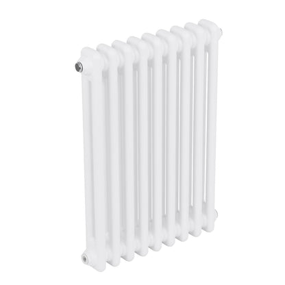 Baridi DH366 Horizontal Traditional 2 Column Radiator 600 x 427mm - White | Steel | Horizontal traditional two column radiator delivers a BTU output