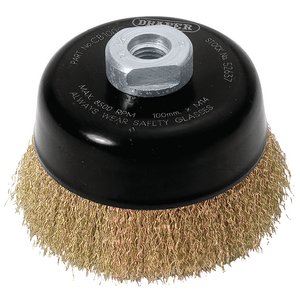 Draper CRIMP WIRE CUP BRUSH - 100MM 52637 52637 Crimped Wire Cup Brushes